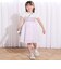 【お揃い】かぎ編み風レースビスチェドッキング天竺ワンピース(80~130cm)