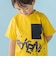 【店舗限定】ブロークンプリントポケット天竺半袖Tシャツ(95～150cm)