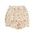 【接触冷感/お揃い】無地+総柄タック入りショートパンツ(90~130cm)