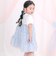 【スラプリ】花柄シフォンレースリボンワンピース(80~130cm)