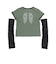 レースアップTシャツ＆レースアームカバーセット(110~150cm)