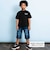 【接触冷感】メッシュ切替 ビッグシルエットTシャツ(110~160cm)