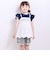 【お揃い】スカラップキャミストライプ&ドビー半袖Tシャツ(80~130cm)