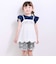 【お揃い】スカラップキャミストライプ&ドビー半袖Tシャツ(80~130cm)