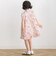【店舗限定】フラワープリント半袖ギャザーワンピース(95～150cm)