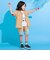 【接触冷感/お揃い】アイス貝殻総柄刺しゅう切り替えショートパンツ(80~130cm)