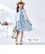 【日本製】【お揃い】リバティ(MARINA'S WALK)プリントタナローン 水彩花柄ワンピース(90~140cm)