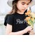 ペタルスリーブ発泡ドットロゴプリントTシャツ(90~160cm)