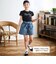 ペタルスリーブ発泡ドットロゴプリントTシャツ(90~160cm)