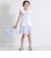 フラワー刺しゅう天竺フリル袖フレアTシャツ(90~150cm)
