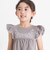 フラワー刺しゅう天竺フリル袖フレアTシャツ(90~150cm)