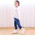 裾折り返し総柄ポケットアニマル刺しゅう付きパンツ(80~130cm)