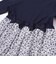 【店舗限定】リブ＋ネル花柄ドッキング長袖ワンピース(95~150cm)