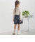 【店舗限定】チェック柄デニムキュロットパンツ(95~150cm)
