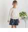 【店舗限定】チェック柄デニムキュロットパンツ(95~150cm)