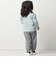 恐竜刺しゅうスムース長袖Tシャツ+ムラ染めジョガーパンツ セット(80~90cm)