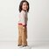 ニットコール裾チェックロングパンツ(80~90cm)