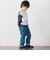 ジョグデニムジオメトリックロゴ刺しゅうロングパンツ(90~160cm)