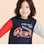 乗り物プリント袖切り替え長袖Tシャツ(80~130cm)
