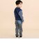 ボーダー切り替え長袖Tシャツ(80~130cm)