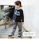 バイカラーロゴ 発泡プリント長袖Tシャツ(100~160cm)