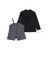 【お揃い】グレンチェック×ドットビスチェ+フリル袖テレコハイネックTシャツ セット(100~160cm)