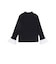 【お揃い】グレンチェック×ドットビスチェ+フリル袖テレコハイネックTシャツ セット(100~160cm)