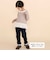 裾レース＆リボンストレッチツイルロングパンツ(90~130cm)