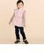 裾レース＆リボンストレッチツイルロングパンツ(90~130cm)