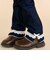 裾レース＆リボンストレッチツイルロングパンツ(90~130cm)