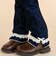 裾レース＆リボンストレッチツイルロングパンツ(90~130cm)
