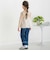 【店舗限定】レースストレッチデニムロングパンツ(95～150cm)