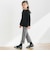 【店舗限定】チェック・花ジャガードロングパンツ(95～150cm)