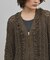 zipミドルニットカーディガン