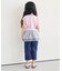ひんやりサイドレースクロップドパンツ  8分丈 接触冷感