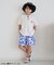 イロイロ柄ハーフパンツ  4分丈
