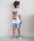 イロイロ柄ハーフパンツ  4分丈