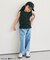 ノースリーブワッフルフリルTシャツ