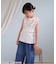 ノースリーブワッフルフリルTシャツ