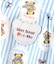 tiny bear Palette 総柄レギンス  10分丈