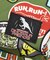総柄ダイナソーワッペンプリントリュック