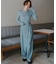 袖シャーリングシアートップス