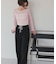 袖シャーリングシアートップス