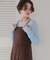 袖シャーリングシアートップス
