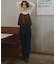 袖シャーリングシアートップス