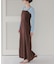袖シャーリングシアートップス