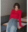 袖シャーリングシアートップス
