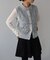 袖シャーリングシアートップス