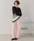 クルーネックランダムリブシアーニット