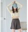 3点セット/ショートパンツ×カップ付長袖ビキニ/水着